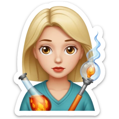 Glass Blower woman sticker