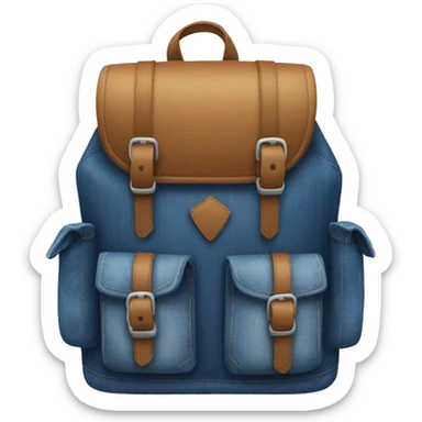 Denim backpack sticker
