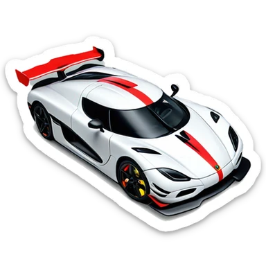 a koenigsegg jesko with the us colours sticker