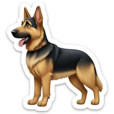 German shepherd standing sticker