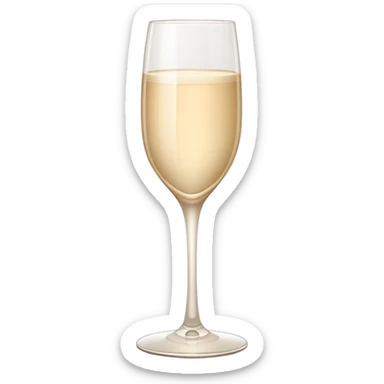 Pale beige champagne glass sticker