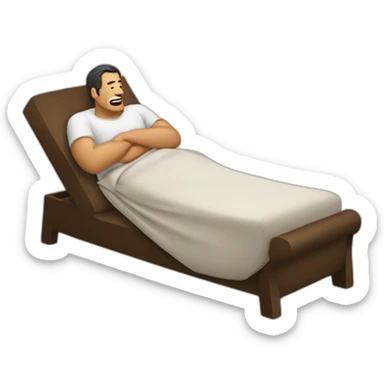 Hombre acostado en una tumbona sticker