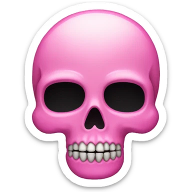 pink skull sticker