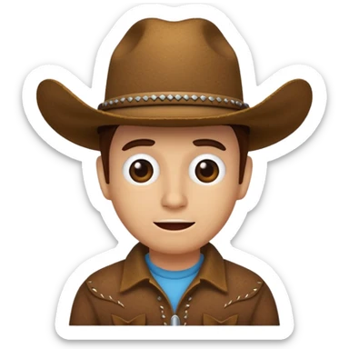 💩 wearing cowboy hat sticker