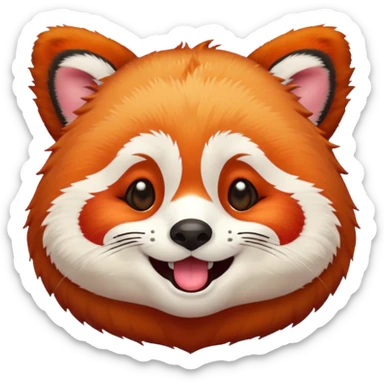red panda laughing and crying emoji sticker