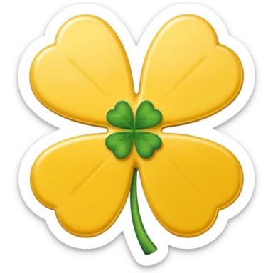 Butter in the shape of a four leaf clover sticker