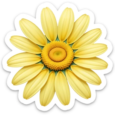 pastel yellow daisy sticker