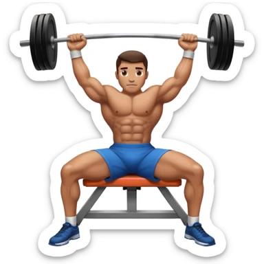mach mir eine benchpress aus dem gym sticker