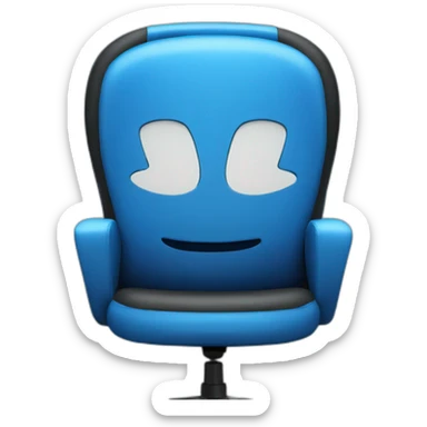 blue embody gaming chair sticker