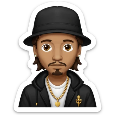 Layzie Bone with dark brown hair sticker