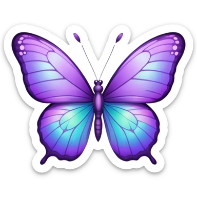 Purple butterfly sticker