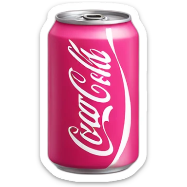 pink cocacola can sticker