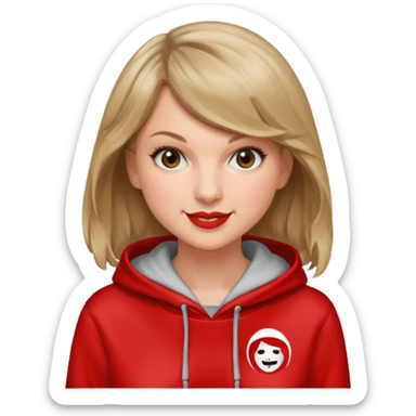 taylor swift with la casa de papel hoodie  sticker