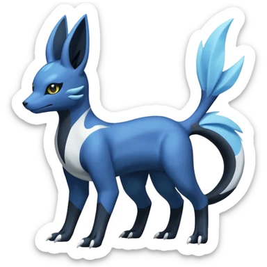 Manectric-Electrike-Lugia-Umbreon-Draco-Fakémon-hybrid-creature (full body), 4 legs sticker