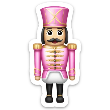 pink Christmas nutcracker  sticker