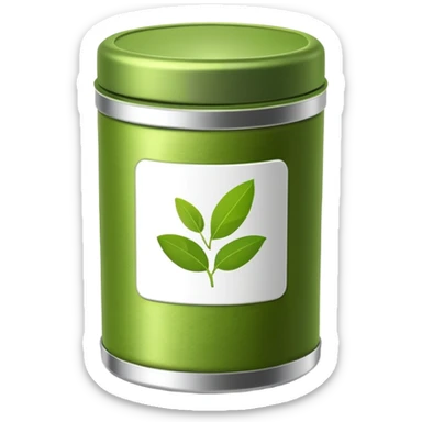 matcha powder container sticker