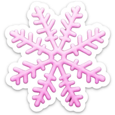 Pink snowflake sticker