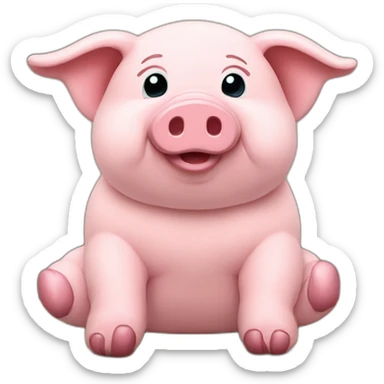 Ty-tulip-stuffed-pig-toy-slouching-sitting-plush-fluffy sticker