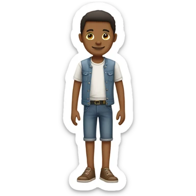 Human with three legs, middle leg shorter than the other two legs ￼ sticker