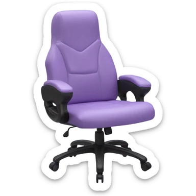 Gaming roller chair in the color lavender purple sticker