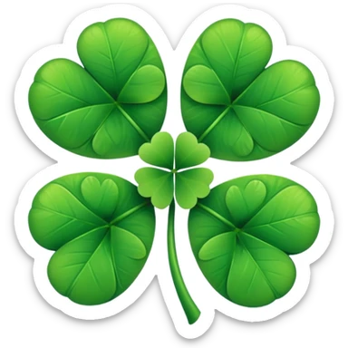 four leaf clover sticker