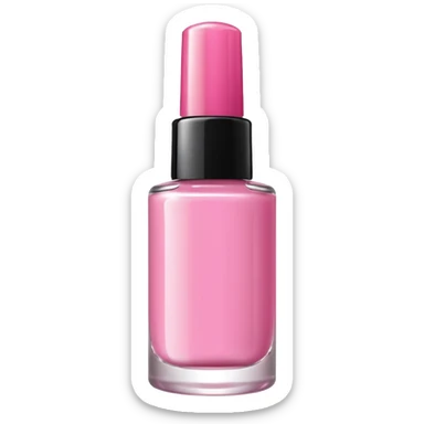 Pink nail polish bottle sticker