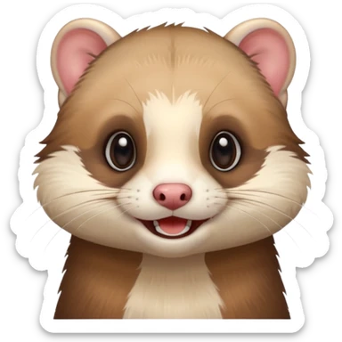 smiling ferret sticker