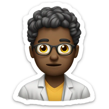 frustrated phd student with books sticker