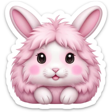 Bunny rabbit cute and kawaii baby pink  sticker