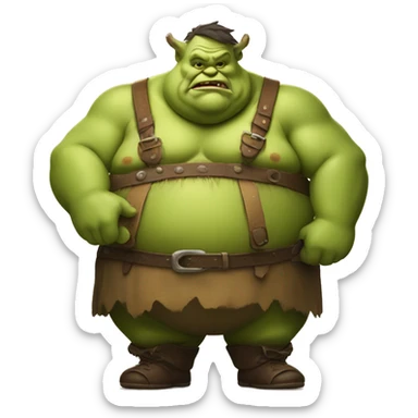 fat ogre with beer sticker