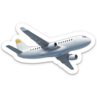 Plane flying in place sticker