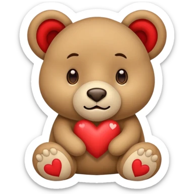 Oso con ojos de corazón  sticker