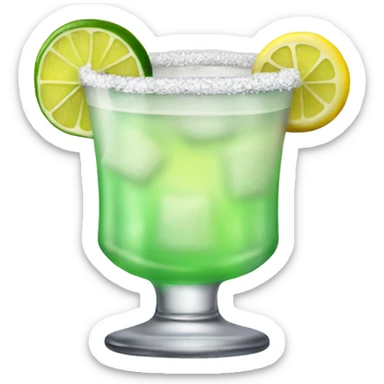 Shaken Margarita with salt and lemon on the rim of glass  sticker