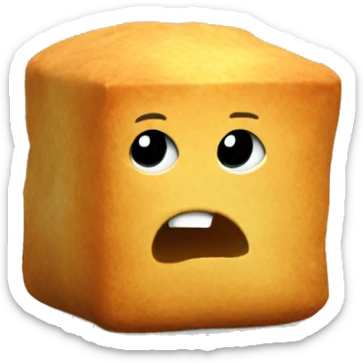 A nugget with a roblox face  sticker