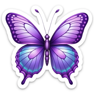 Purple butterfly  sticker