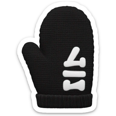 black color  mitten sticker