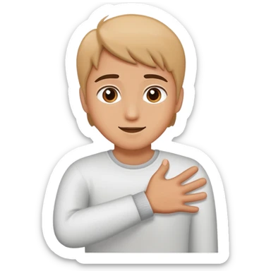 Person reaching out for a hug sticker