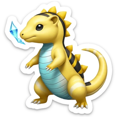 Salandit-Ampharos-Helioptile-Amaura-Samdshrew-fusion sticker