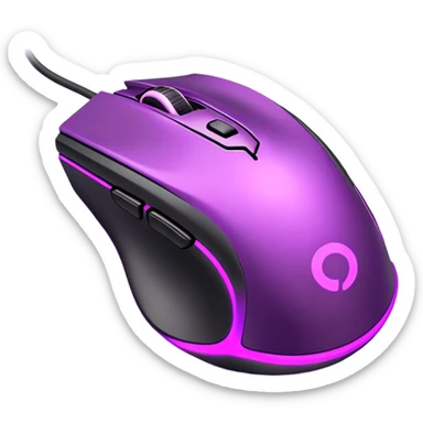 neon Purple gaming mouse sticker
