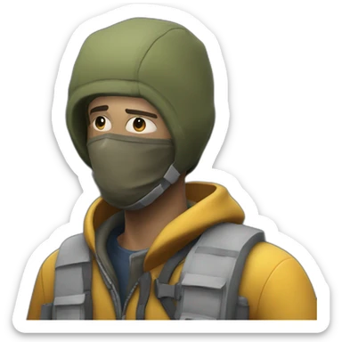 covid-19 sick person as the DayZ game character sticker