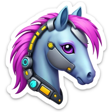 My little pony friendship is magic. Cyberpunk ponys sticker