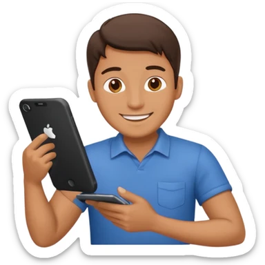 Homme heureux bricoleur  sticker