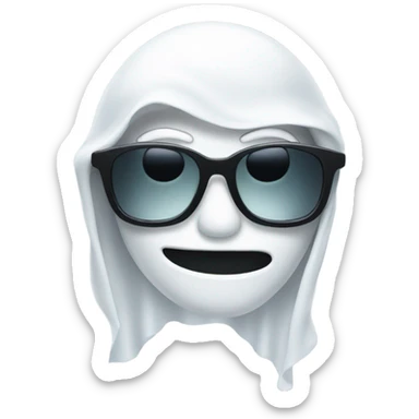 ghost in sunglasses sticker
