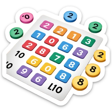 cartes de loto sticker