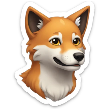 catdogfoxwolf sticker