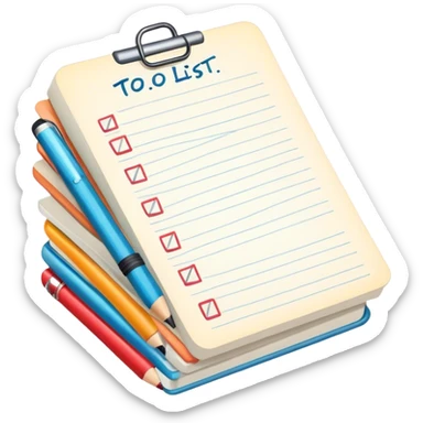 many to do list sticker