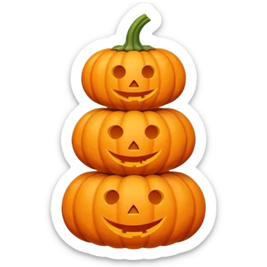 Pumpkin Stack – Three pumpkins stacked like a tower sticker