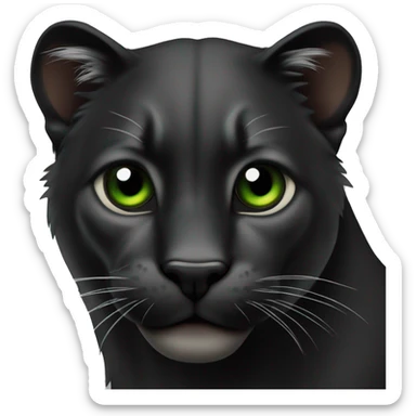 Animal pantera negra con ojos verdes sticker
