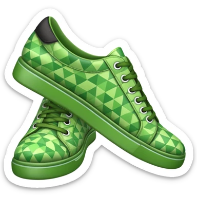 green patterned shoes  sticker