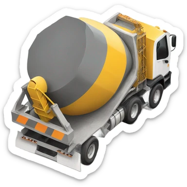 Concrete truck pouring concrete  sticker